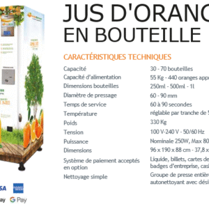 DISTRIBUTEUR ORANGE BOUTEILLE