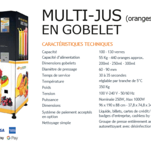 DISTRIBUTEUR MULTI-FRUITS GOBELET