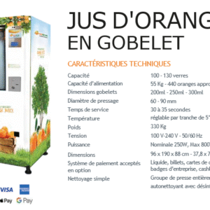 DISTRIBUTEUR ORANGE GOBELET