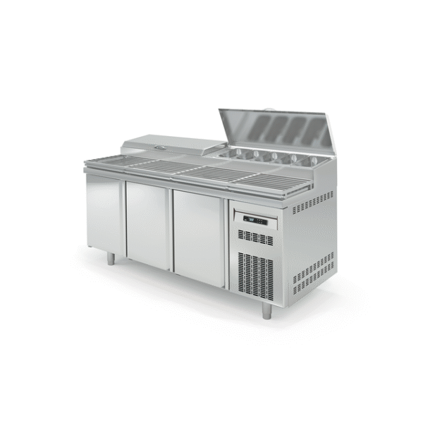 TABLES FROIDES PIZZAS ACIER - MP-200-8